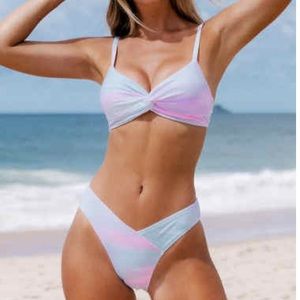 Cupshe Pastel Pink and Blue Bikini